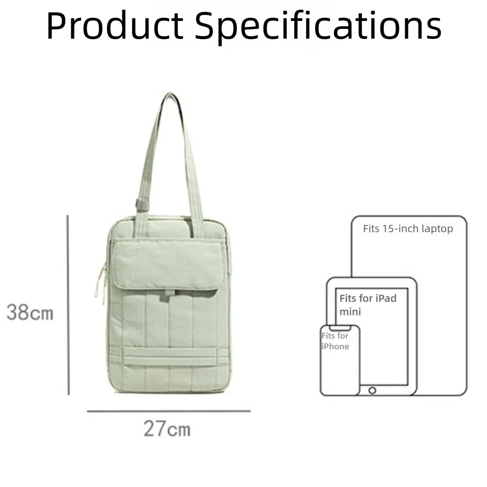 Stylish Versatile Canvas Laptop Tote Bag