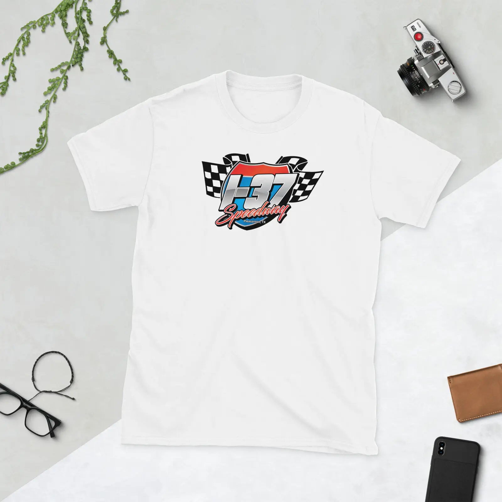 

I-37 Speedway Pleasanton TX Винтажная футболка унисекс
