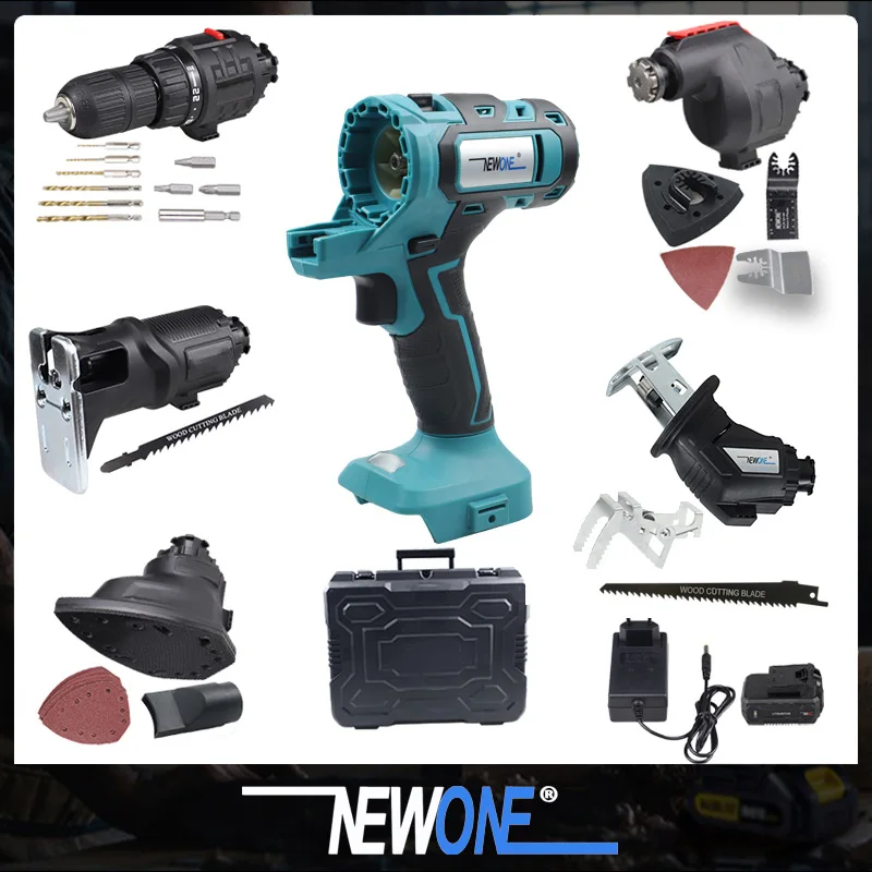 Newone 10 In 1 Brushled Cordless Drill Impact Wrench Screwdriver Kit ...
