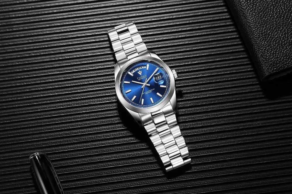 CADISEN Watch for Men 2022 New C8203 Japan Miyota-8285 Movement Mechanical Watches Stainless Steel Waterproof Automatic Watches
