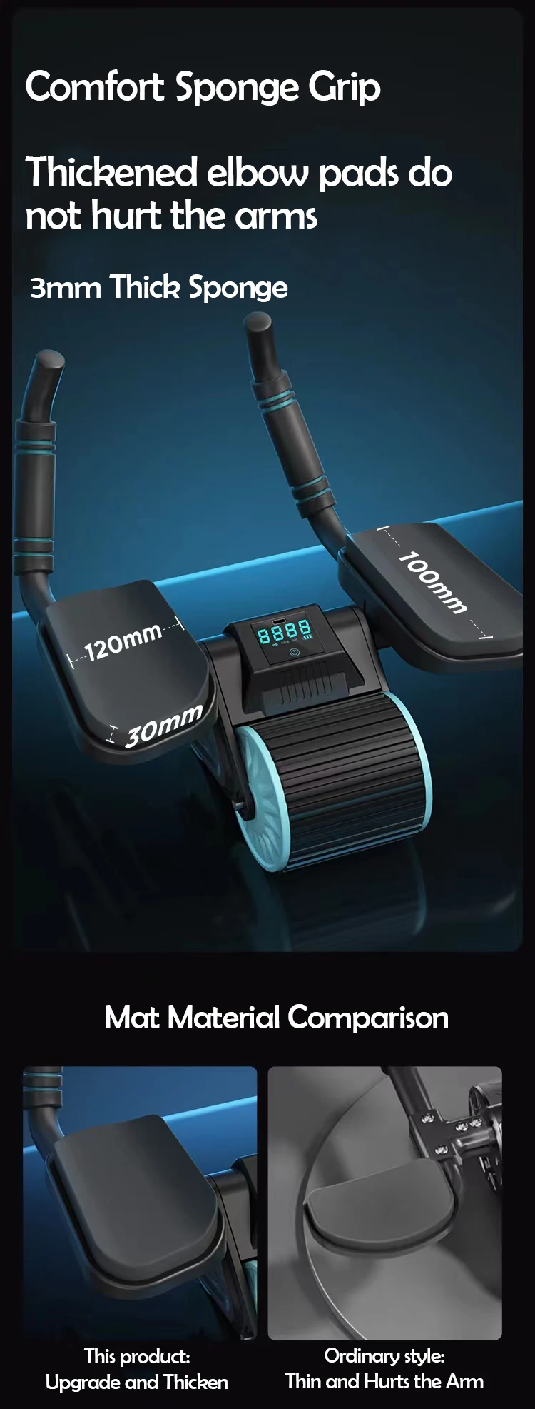 Ab Roller Wheel for Abdominal Fitness Rebound Ab Abdominal Wheel with Smart Counting Exercise Roller for Ab Workout 7 Ab Roller Wheel for Abdominal Fitness Rebound Ab Abdominal Wheel with Smart Counting Exercise Roller for Ab Workout 1