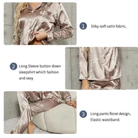 Pajamas Set Long Sleeve Sleepwear Women Button Down Nightwear Pj Sets Print Shirt with Trouser Loungewear Female Pyjamas Suits - Image 5