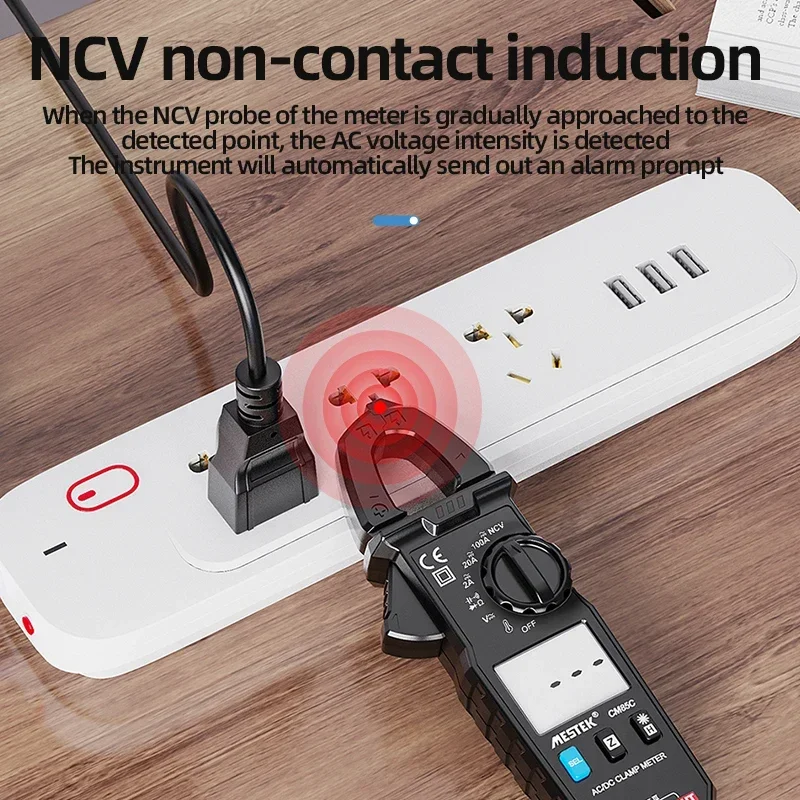 디지털 클램프 미터 AC/DC 전류 클램프 미터 1mA 정확도 전기 클램프 미터 100A 전류 펜치형 암페어미터