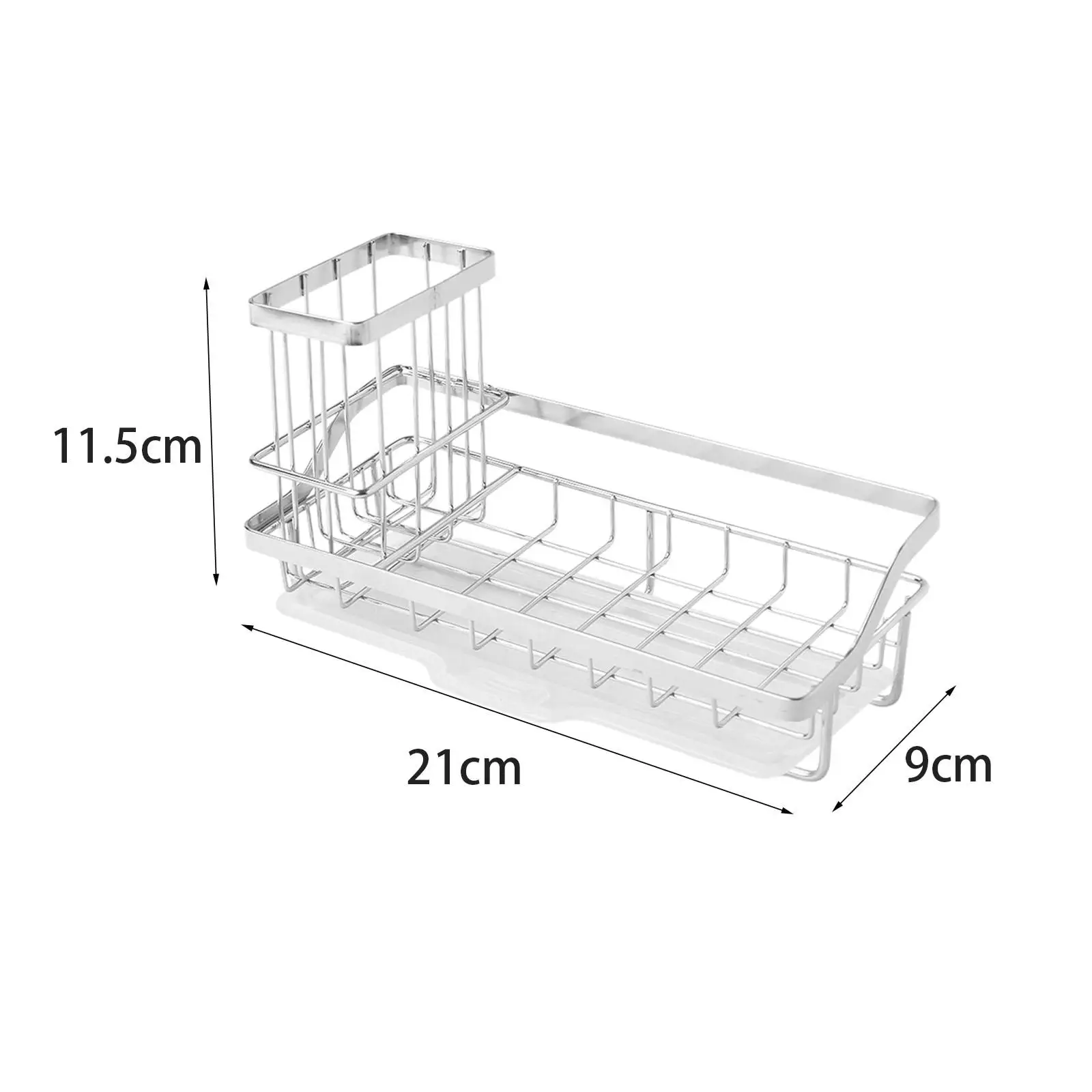 Sink Organizer Holding Dispenser and Brush Sponge Brush Soap W/ Tray Automatic for Kitchen Sink Kitchen Soap Dispenser Organizer