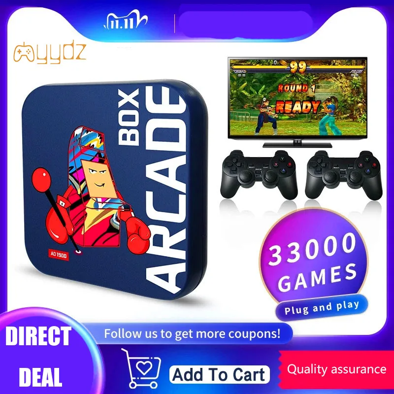 

Video Game Console 256G Built-in 50000 HD 4K Support 20 languages 50 game series Holiday party entertainment equipment