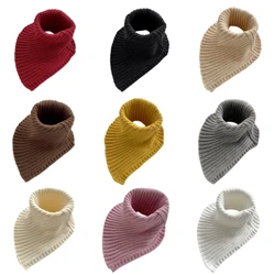 Winter Rib Knit Turtleneck Collar Solid Color Neck Warmer Scarf Wrap for Women Dropship