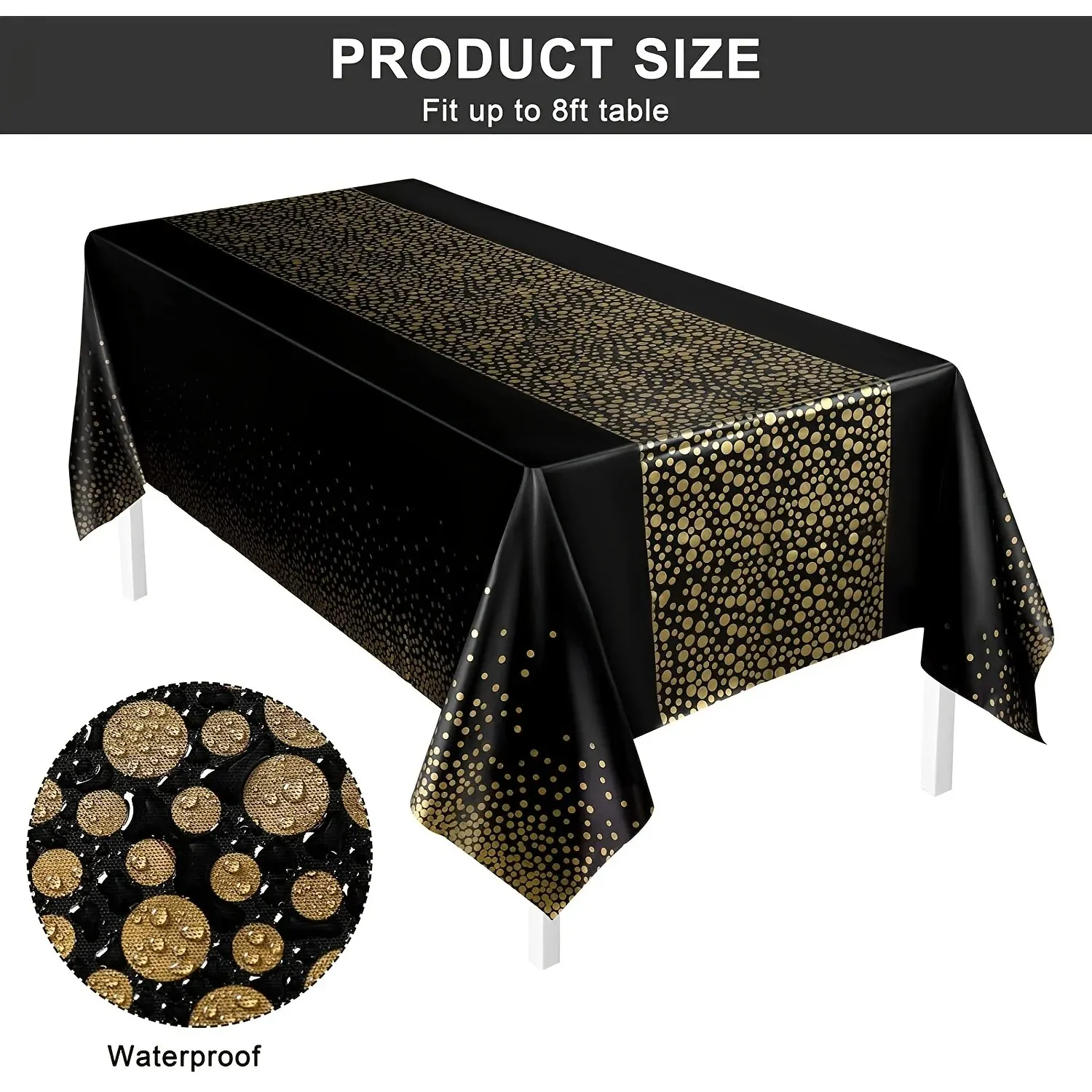 Disposable Tablecloth 1pc Small Polka Dot Thickened Waterproof PEVA 54*108inch Home Wedding Birthday Party Decoration