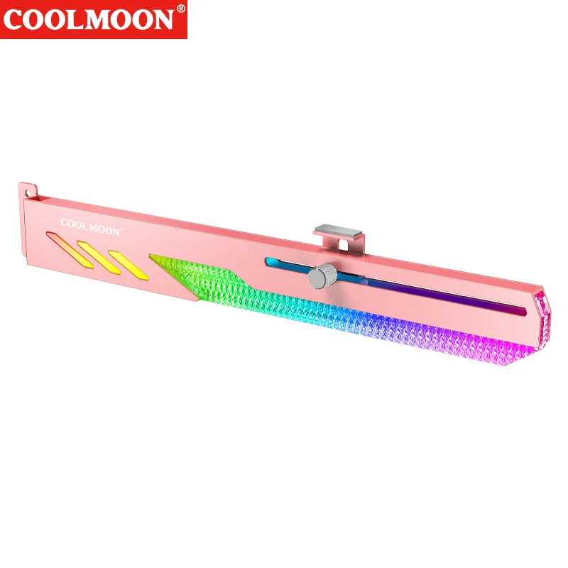 Coolmoon-suporte para Placa Gráfica Suporte para Placa de Vídeo Gpu Multi-interface Síncrono Decoração Chassis Horizontal Gt8 5v Argb - Imagem 3