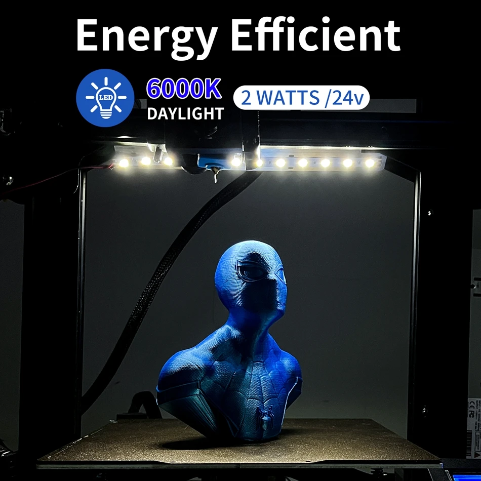 3D Printer LED Light Bar Kit 24V 2W 6000K LED Chip Energy Power Saving Lamp  For Ender 3 /3 Pro / 3 V2 / CR6 SE Accessories