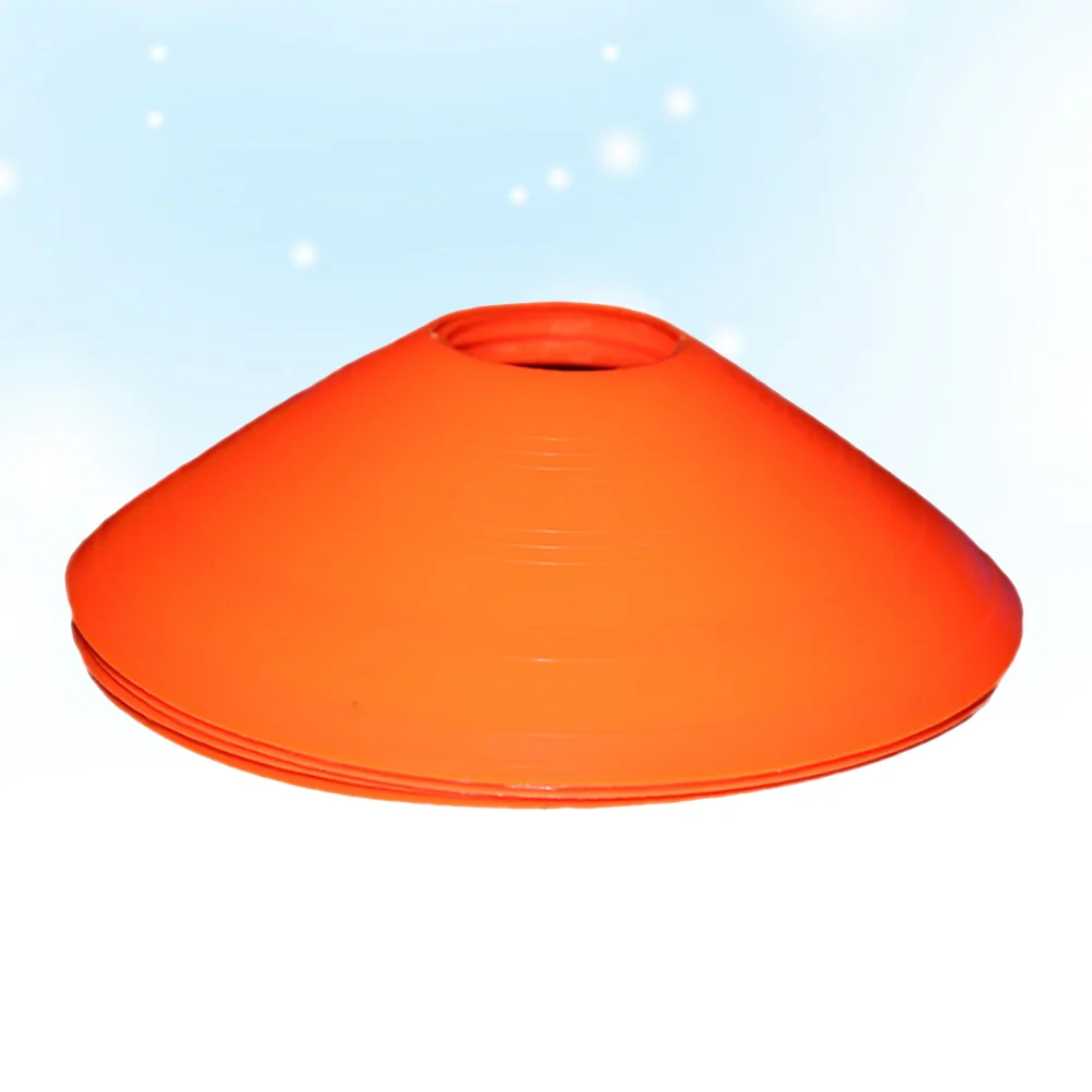 12PC Marker Discs Football Soccer Rugby Round Cones Sports Equipment for Fitness Training (Orange) 4