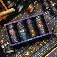 20 Rolls Vast Universe Washi Tape Set Galaxy Star Moon Gold Silver Stamping Adhesive Masking Tapes Decoration Stickers A7603 1