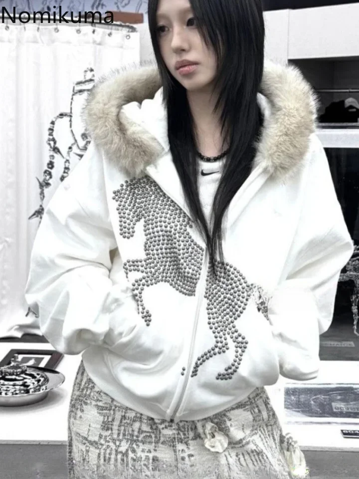 Manteau élégant à Capuche Femme Fermeture éclair - France