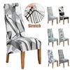 Printed King Back Chair Cover for Dining Room Kitchen Banquet XL Size Stretch High Back Chair Covers Anti-dirty Decor Seat Case 1