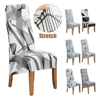 Printed King Back Chair Cover for Dining Room Kitchen Banquet XL Size Stretch High Back Chair Covers Anti-dirty Decor Seat Case 1