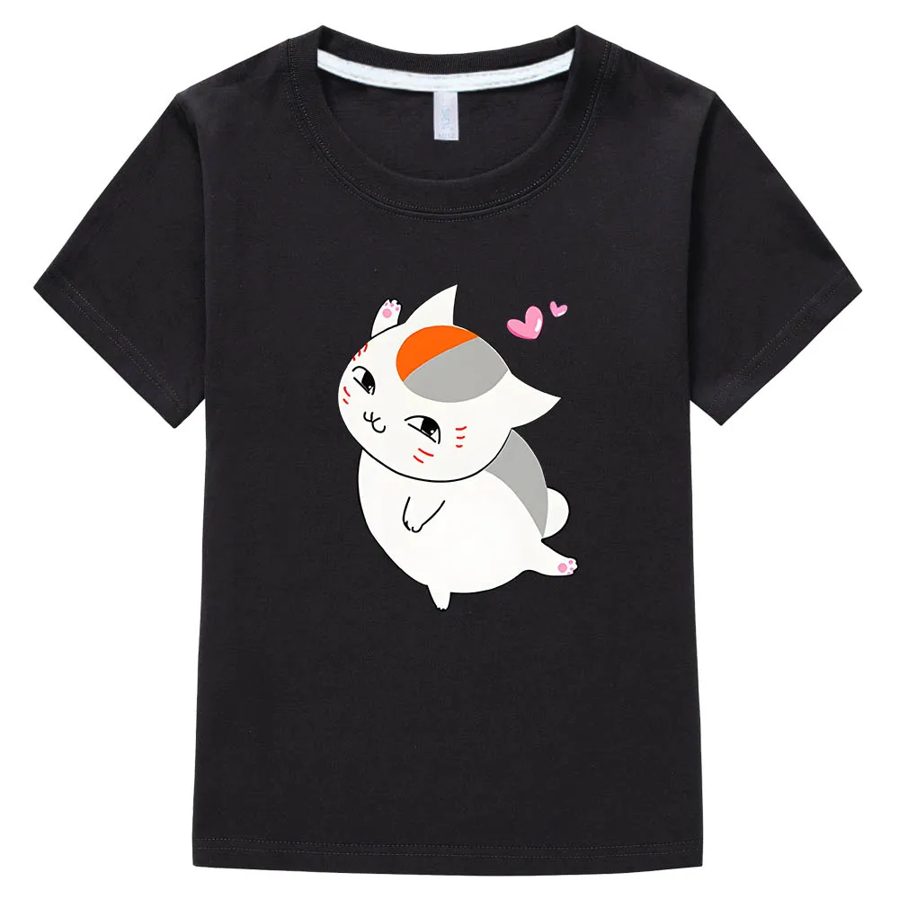 

Natsume's Book of Friends Natsume Yuujinchou Madara Cat Short Sleeve Kawaii Anime Tshirt Cute Manga 100% Cotton Boy/girl T Shirt