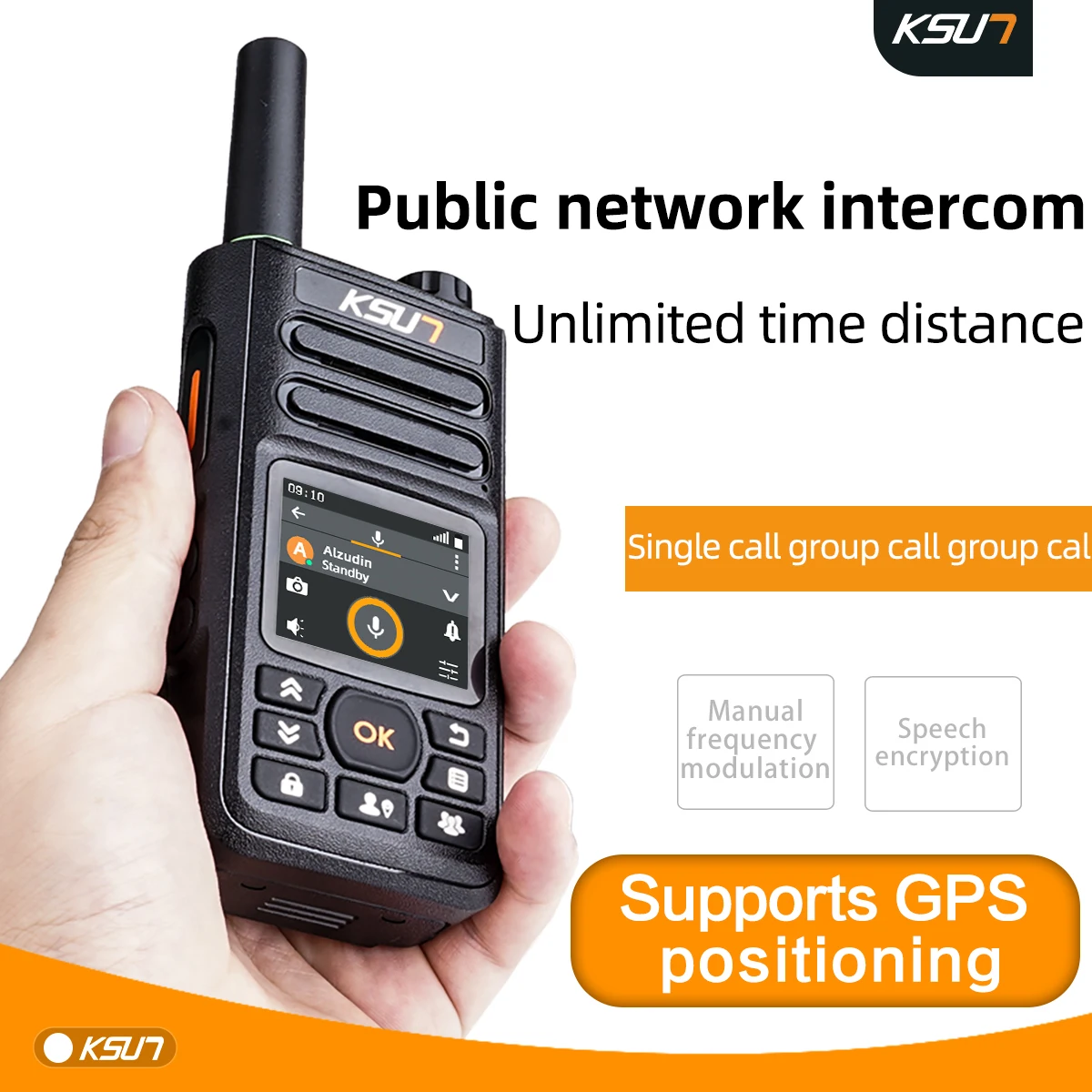 New Walkie Talkie Compatible Zello APP 4g Sim Card WiFi Network Cell Phone Radio Long Range Professional Walkie Talkie KSW-ZL18 4