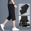 Summer 2022 Men's Casual Shorts Thin Loose Elastic Healthy Sports Cropped Pants Plus Fertilizer Plus Size 5XL Beach 3/4 Pants 2