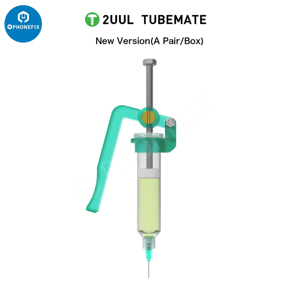 2UUL-TUBEMATE 금속 주사기 플럭스 튜브 푸시로드, BGA 솔더 부스터 UV 솔더 마스크 잉크 추진 플런저 용접 오일 푸셔 도구