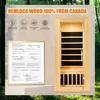 Far Infrared Sauna1 Person Hemlock Wood Dry Sauna Low EMF Heaters Panels Spa Indoor Sauna with Intelligent Control Panel 6