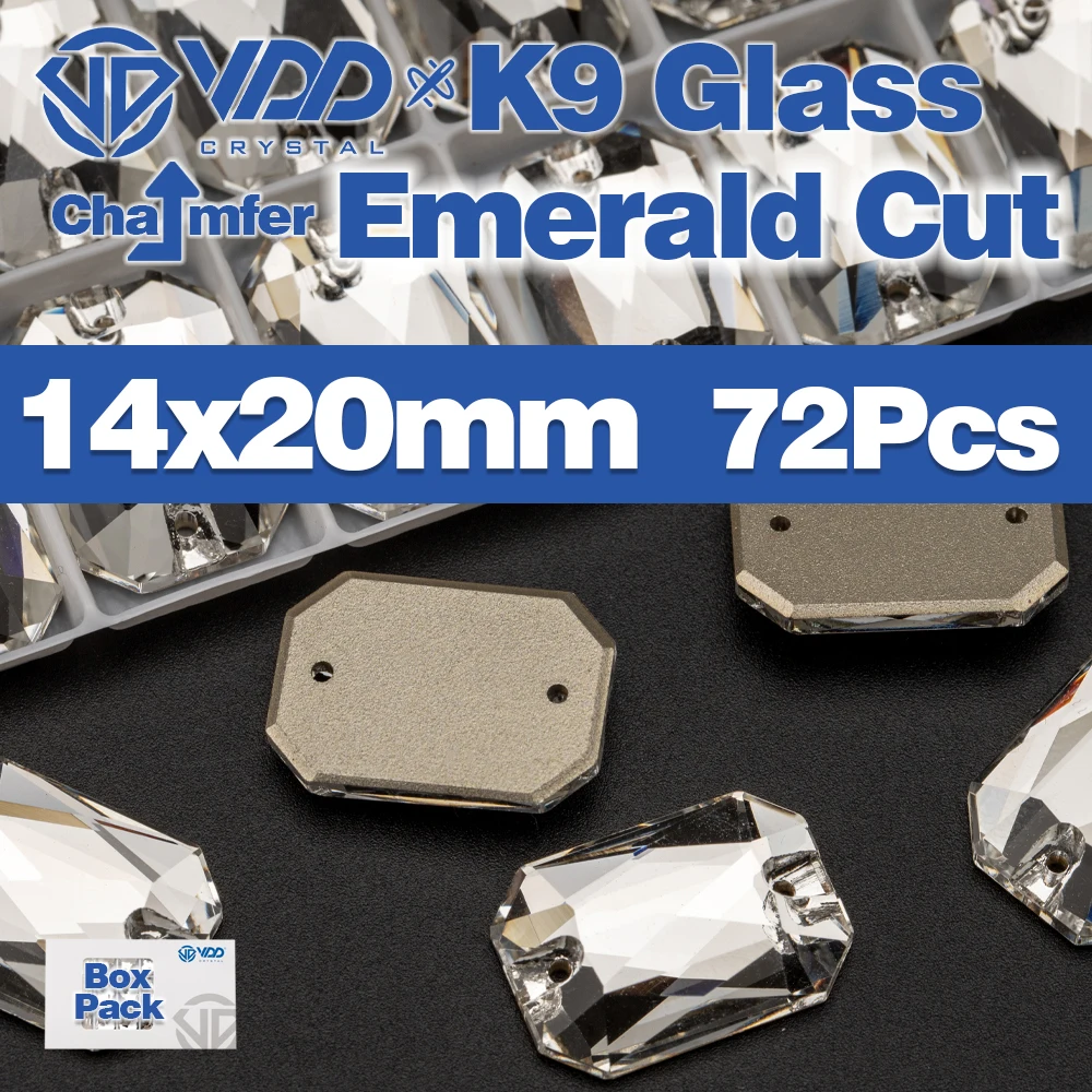 Vdd Großhandel hochwertige k9 Glas auf Strass Kristall Fase Box-verpackt Nähen klar Flatback Stein Kleidungs stück Dekoration nähen – Detail 36