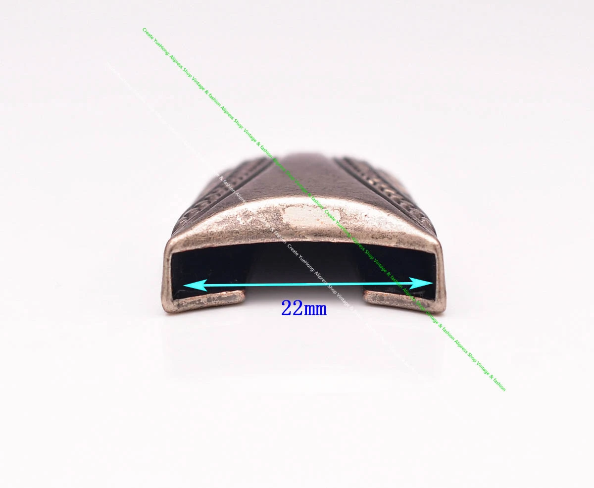 Solide Vintage Silber Ende Bar Pin Schnalle 3 Pcs Set Diy Leathercraft Westlichen Eingraviert Kopfstück Gürtel Schnalle Ersatz Fit 24mm – Detail 6