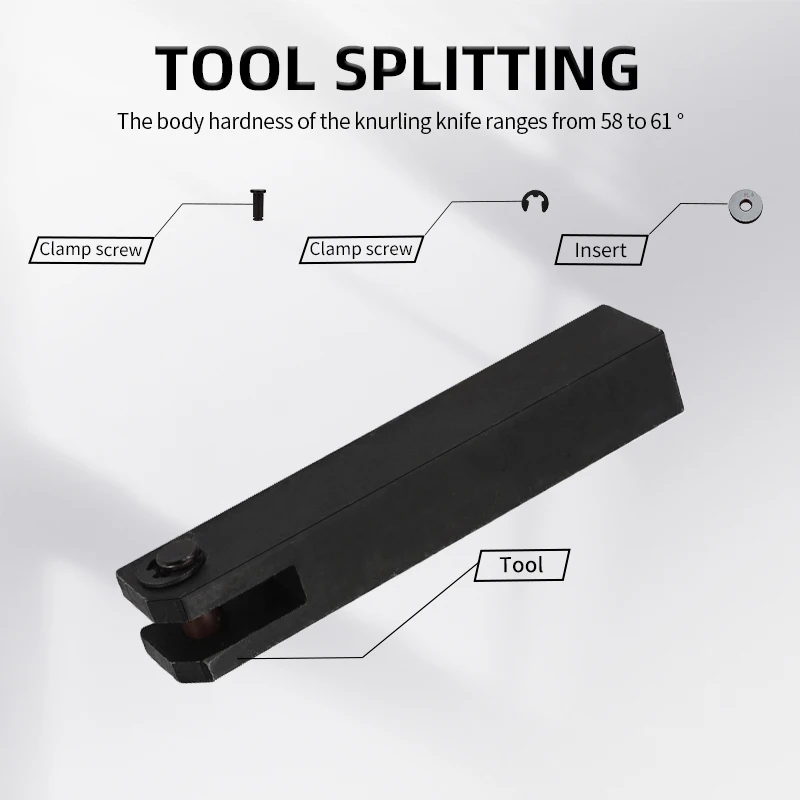 1PC 20mmx18mm Straight Grain Knurling Knife + 6 Pcs Straight Knurling Cutter Tool Linear Wheel 0.6mm 1mm 1.5mm
