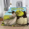 Cartoon Funny S-Shreks Printed Blanket Picnic Blankets Warm Blanket Soft and Comfortable Blanket Home Travel Birthday Gift 5