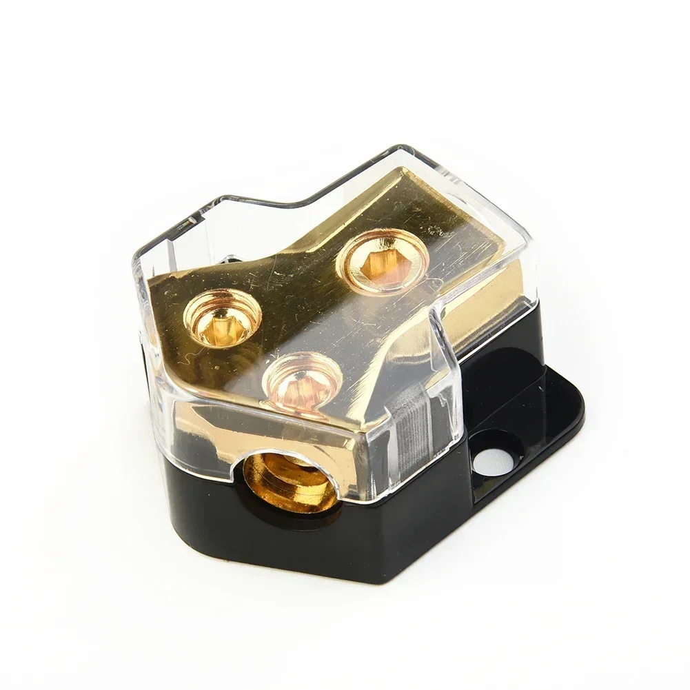 Car Power Distributor Blocks 2 Way 1-4 Gauge In 2-4/8 Gauge AWG Out Coppers Car Audio Power Ground Distribution Block Accesso power distribution block