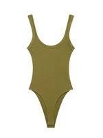 Body côtelé slim pour femmes, col rond, bretelles, bouton-pression, combishort féminin, mode Sexy 4