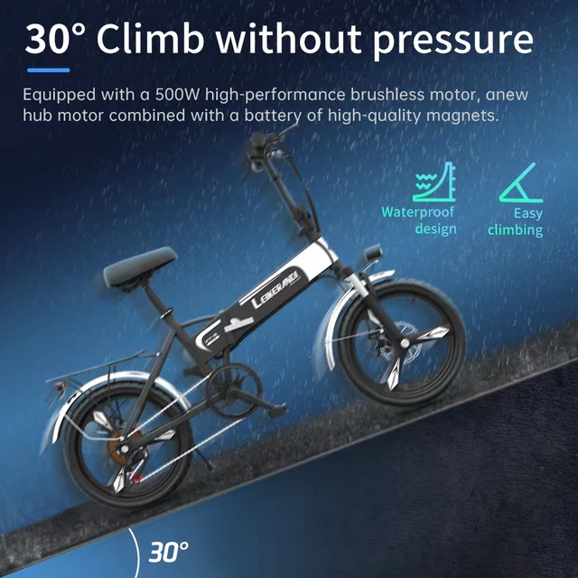 EKX XT5 Folding Mini Adults Electric Bicycle 500w Brushless Motor