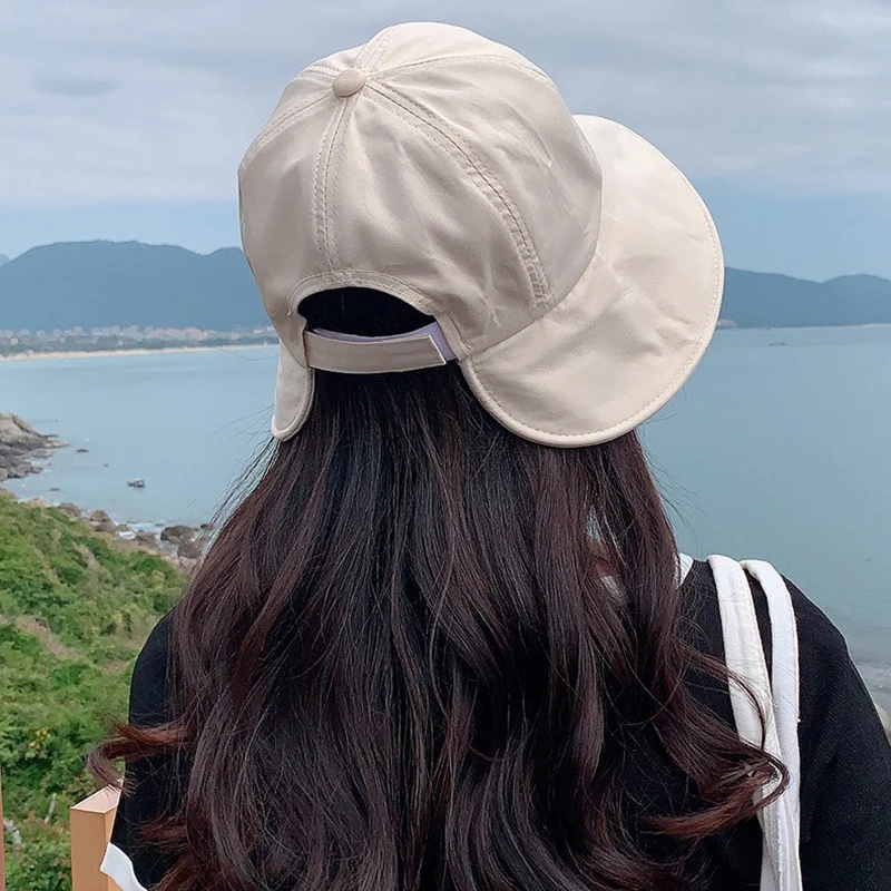 Summer Hats For Women Foldable Baseball Cap Wide Large Brim Sunscreen Beach Caps Female Outdoor Casual Bucket Hat