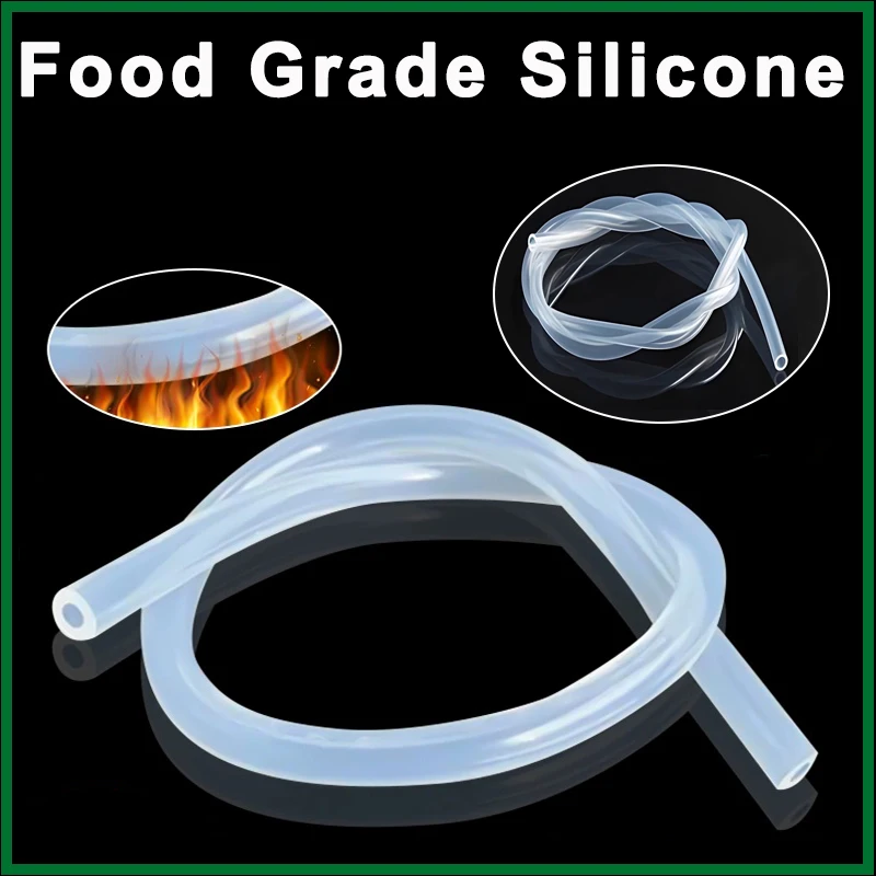 Silicone tube 1/5/10M food grade transparent silicone rubber hose ID 1 2 3 4 5 6 7 8 9 10 12 13 14mm O.D flexible nontoxic