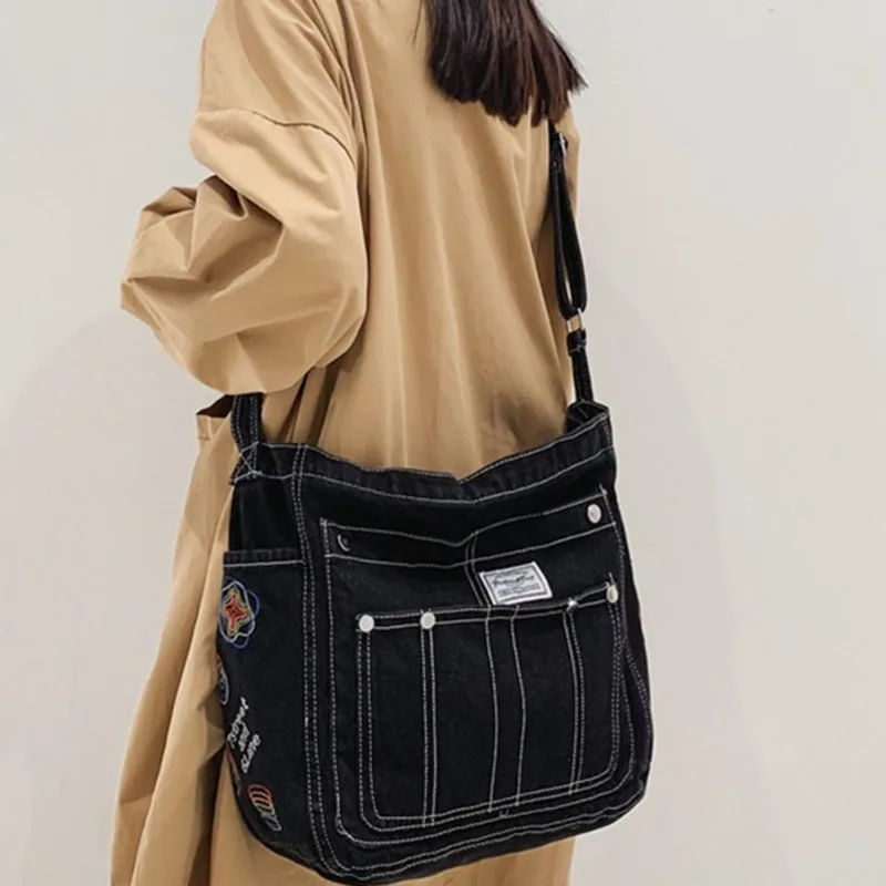 One Bag Denim Shoulder Versatile Large Capacity Crossbody Casual Handbag For Woman High-Quality Messenger Luxury Fashion Classic