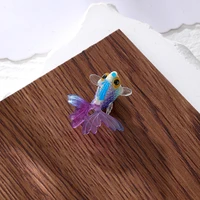 Breloques colorées en forme de poisson rouge, faites à la main, pendentif en forme de poisson délicat pour boucle d'oreille et collier, fabrication de bijoux à faire soi-même, 2 pièces/paquet 5