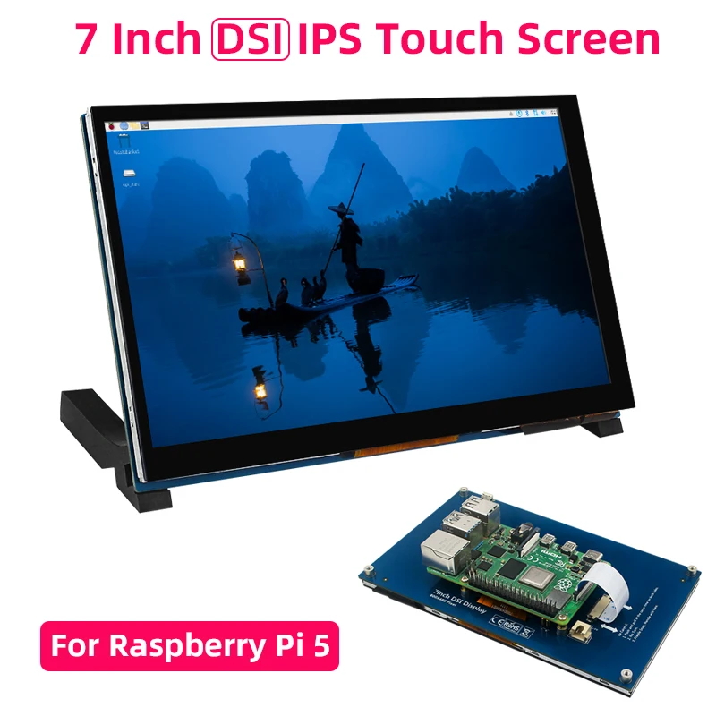 Touch Screen Dsi Da 7 Pollici Per Display Raspberry Pi 5 Ips Cavo Mipi Csi Lcd 800*480 Con Monitor Standard Per Rpi 5 Pi5