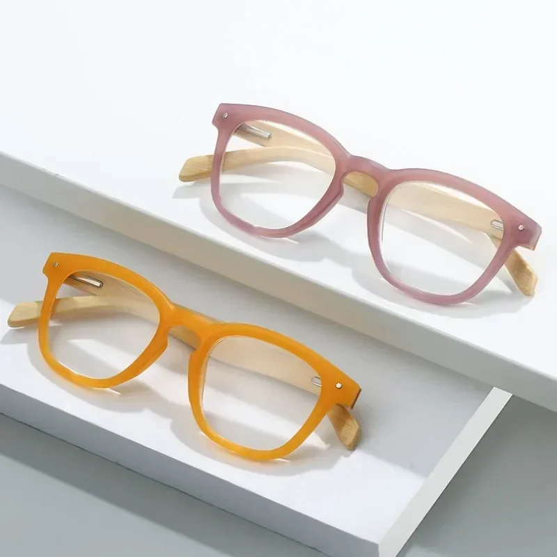 New Presbyopia Glasses Rice Nail Bamboo Legs Colorful High Definition Reading Glasses Portable Anti-Blue Light Far Sight Eyewear 3