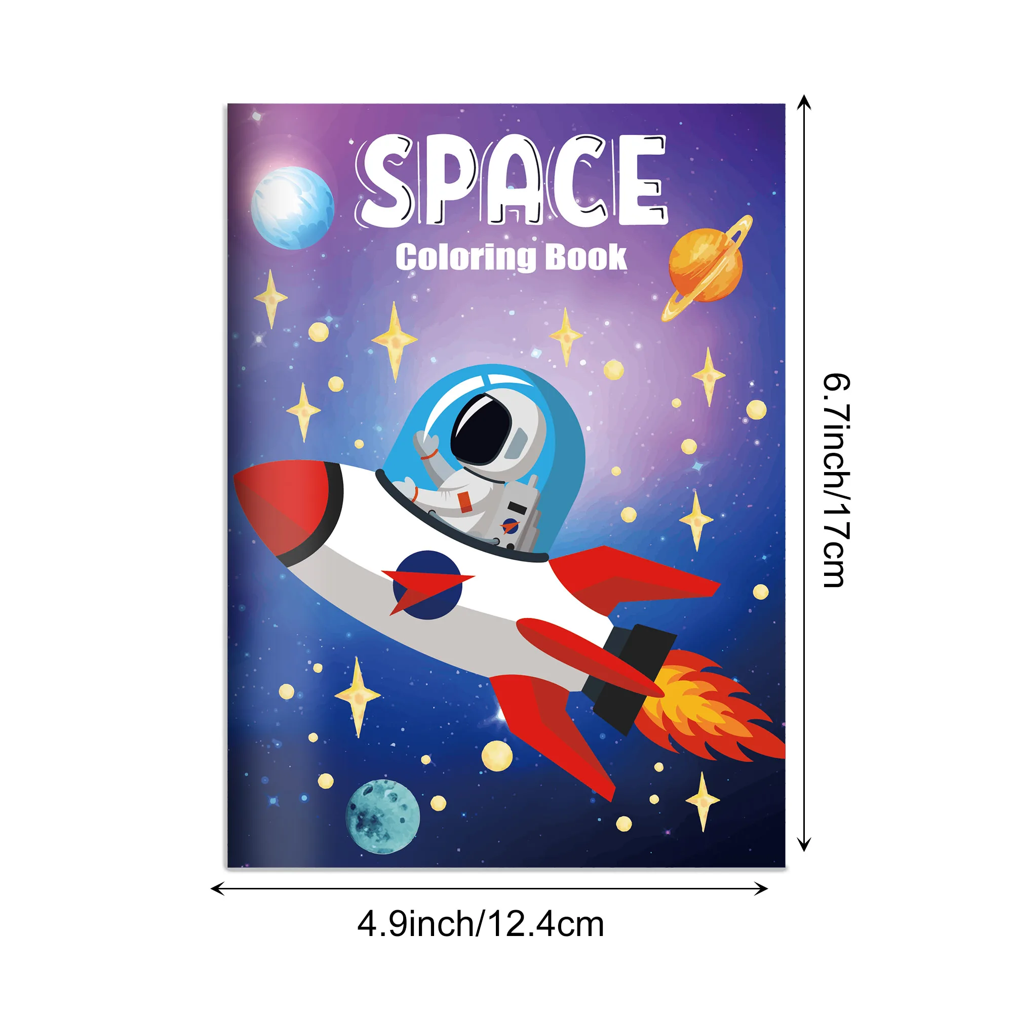 12 Stück Mini-Malbücher mit Weltraum-Thema Graffiti Astronaut Rakete Malbuch Geburtstagsparty Geschenke Zeichenbuch – Detail 14