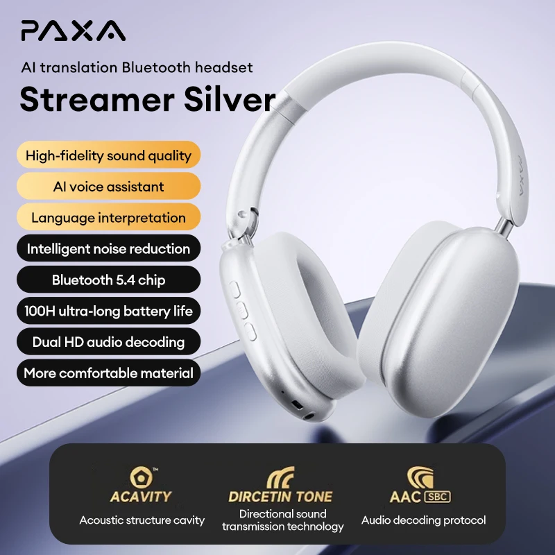 Original PAXA T01 TWS Bluetooth 5.4 Headphones High quality Intelligent Noise Reduction Earphones Low latency Earbuds HD Calling 2