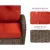 3 Pieces Patio Furniture Set, Outdoor Swivel Glider Rocker, Wicker Patio Bistro Set with Rocking Chair, Cushions and Table (Red) #3