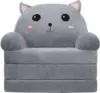 Toddler Chair Kids Sofa - Toddler Sofa Kids Couch Fold Out, 2 in 1 Flip Out Couch and Mini Sofa for Girls and Boys 2