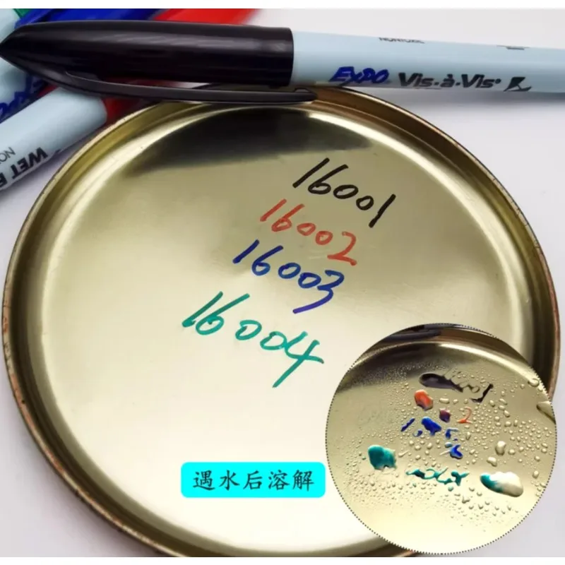 10개입 EXPO Vis-A-Vis Wet-Erase qMtXj 오버헤드 투명 마커, 파인 포인트 블랙 잉크