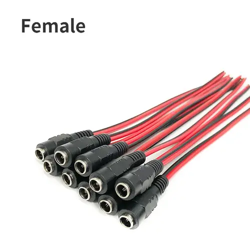 1 5 10piece Male Female DC Power Connector 5V 12V 5.5x2.1mm Wire Cable Plug Adapter for TV Camera 5050 2835 LED Strip Tape Light - Image 3