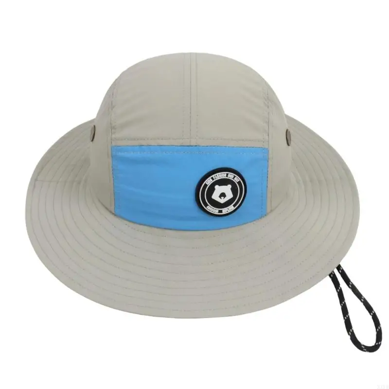 Solid Color Quick Dry Summer Baby Sun Hat Adjustable Nylon Children Fisherman's Hat Kids Outdoor Large Brim Bucket Cap Panama 3