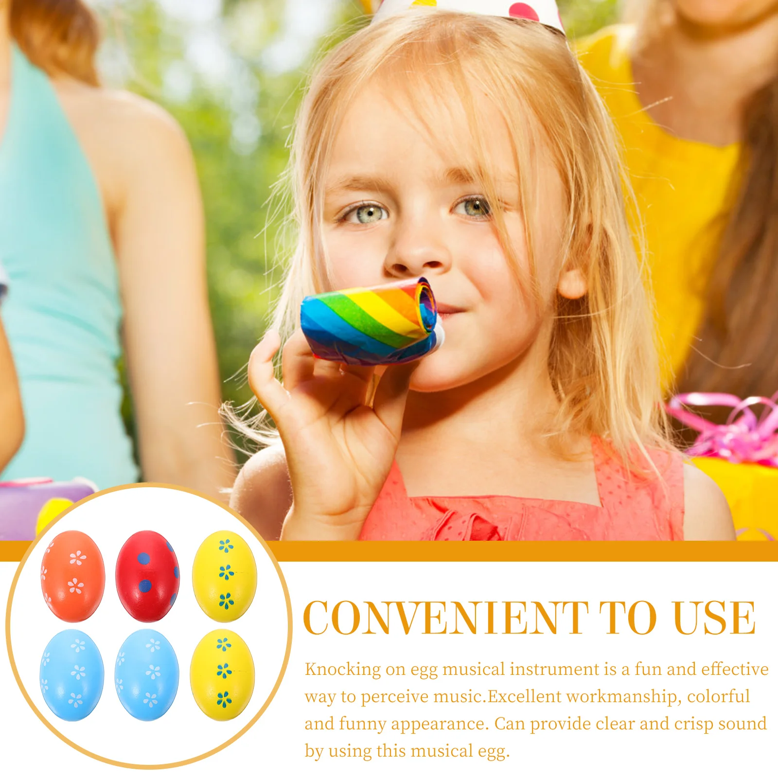 6 Pcs Orf Sand Egg Musical Percussion Instrument Kids Toy Set Small Toys Children Shaker Baby Shakers Eggs