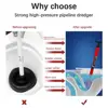 High Pressure Toilet Unblock One Shot Toilet Pipe Plunger Quickly Unblock Household Toilet Sewer Dredging Plunger 1/2Pcs 6