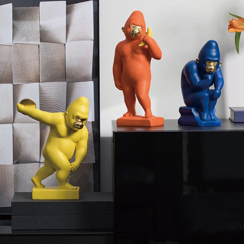 

Modern Creative Gorilla Art Decoration Living Room Decoration Housewarming Gift Desktop Decoration Home Decoration Accessories