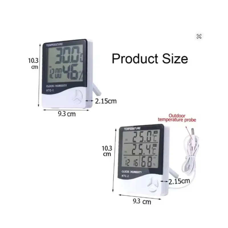 LCD Digital Temperature Humidity Meter HTC-2/HTC-1 Home Indoor Outdoor Hygrometer thumbnail 8