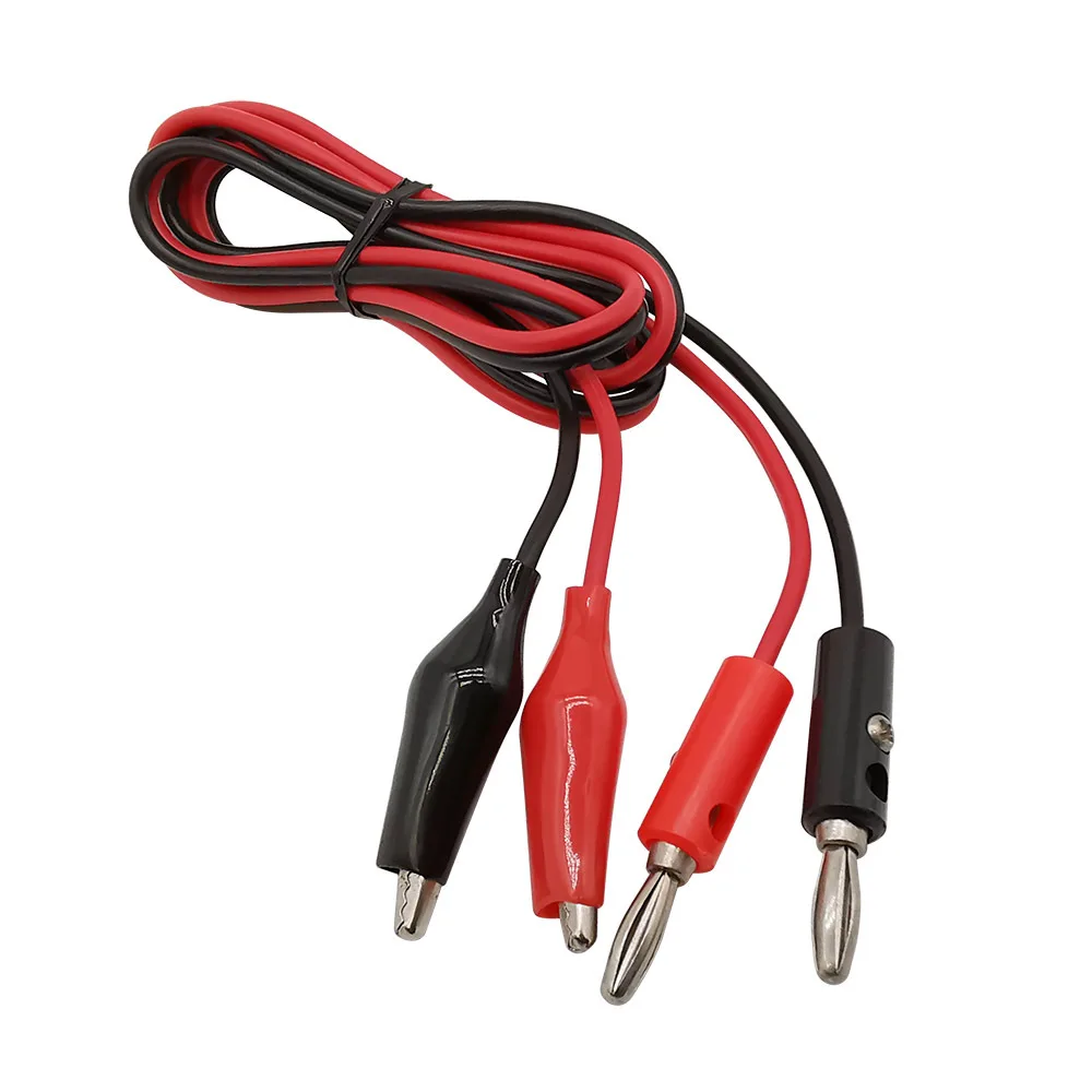 Alligator Clips Test Clip Test Leads Test Lead Cable Test Lead Wire Test Cable Lead Test Cable Test Cable Connector Test Probes Electrical Test Wire Electric Test Clamp Test Hooks Clips Electrical Clamp USB Test Leads Multimeter Pen Alligator Clip Adapter 1Pcs 4MM Dual Alligator Clip to Banana Connector Oscilloscope Test Probe Cable 1M 3FT Red Black
