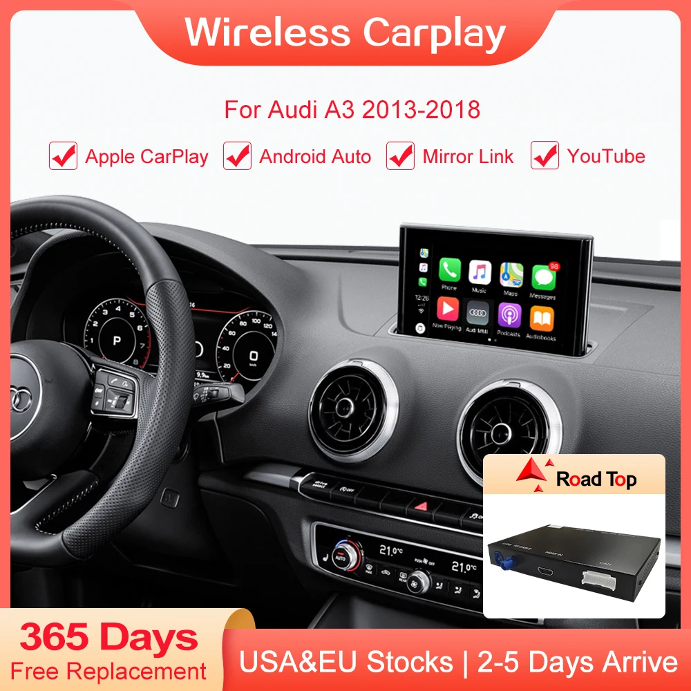 Relação automática sem fio do andróide do carplay da apple para audi a3