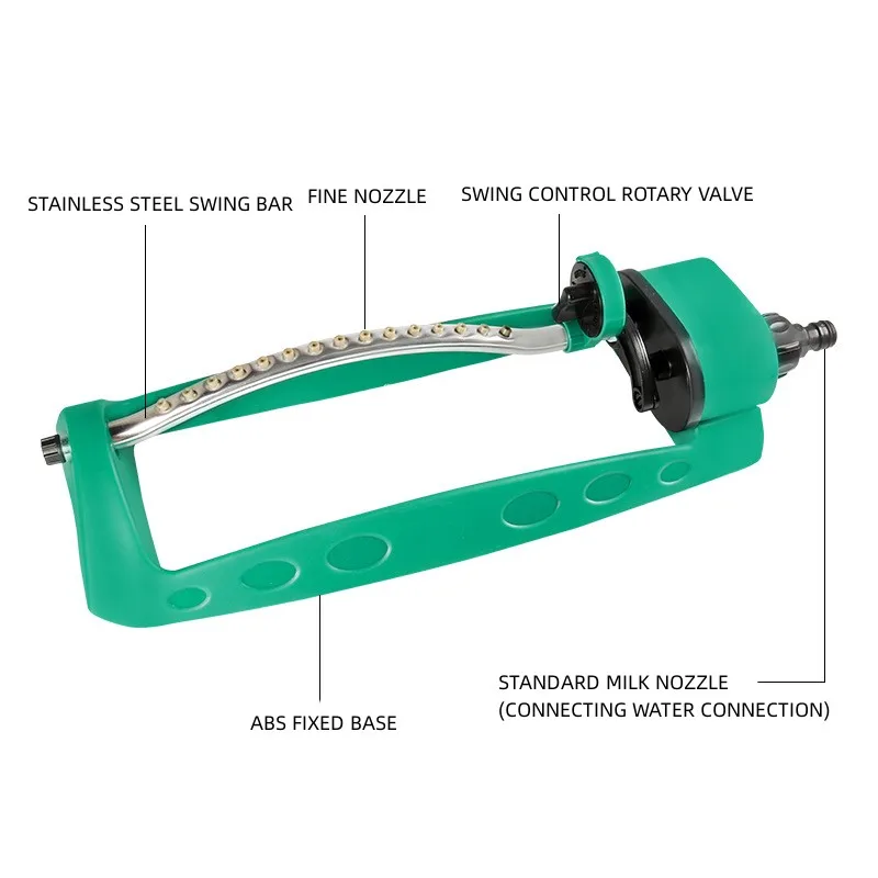 Garden Sprinkler Irrigation Sprinklers Swing Sprinkler 15 Hole Swivel Nozzl Automatic Watering Grass Lawn Sprinkler Irrigation